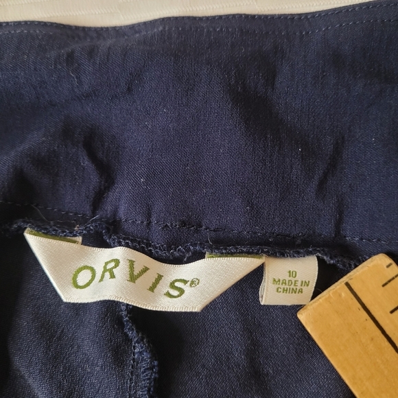 Orvis Pull on Style Navy Blue Stretch Pants sz 10 - Picture 3 of 9